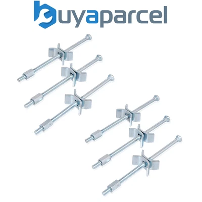 £8.99 • Buy X6 Kitchen Worktop Joining Bolts 150mm Panel Butt Connectors Worktop Clamps