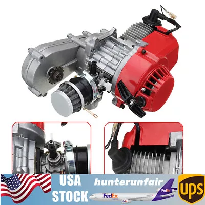 Mini Dirt Bike ATV Scooter Motor Air Cooled Engine For 2 Stroke 49CC Pocket Bike • $71.25