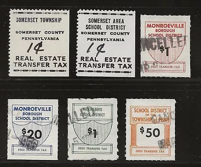 Pennsylvania Local Deed Transfer Tax Stamps 6 Different • $14.99