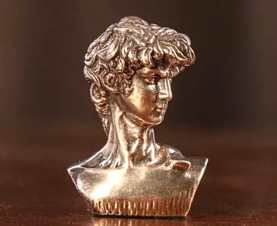 Amazing Scarce Sterling Silver Michaelangelo David Statue Sculpture Bust • $250