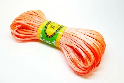 £3.29 • Buy 20m Light Pink Rattail Satin Cord 2mm - Kumihimo Macrame Chinese Knot - P00907
