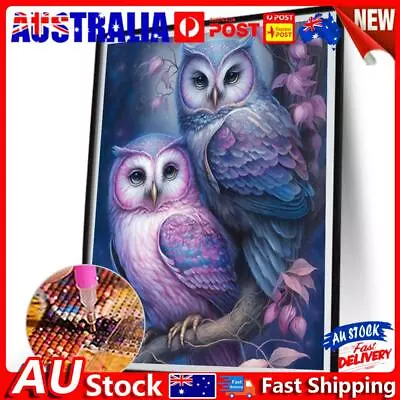 5D DIY Full Round Drill Diamond Painting Owl Kit Home Decoration Art Craft • $9.45