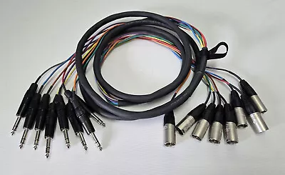 Belden 8 Channel Audio Snake Cable Neutrik XLR Male To 1/4  TRS 10ft • $39.99