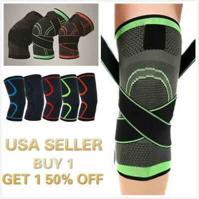 Knee Sleeve Compression Brace Support For Sport Joint Pain Arthritis Relief • $5.97