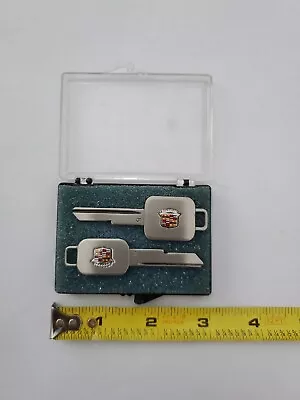 Vintage Cadillac #5 Key Set UNCUT And In Original Case Brushed Nickel • $50