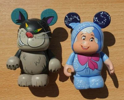 £7.99 • Buy 2 X Disney Vinylmation Figure -  Cinderella - Fairy Godmother + Lucifer 3 