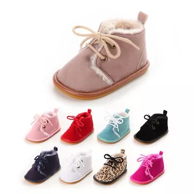 0-18M Newborn Baby Boys Girls Pram Shoes Infant Winter Warm Boot Snow Booties • $16.99