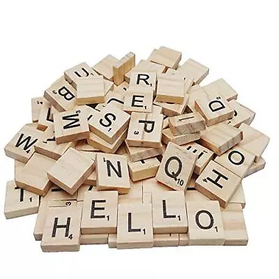 200PCS Spelling Letters DIY Making Spelling Crossword Game Wood Letters Tiles • $8.66