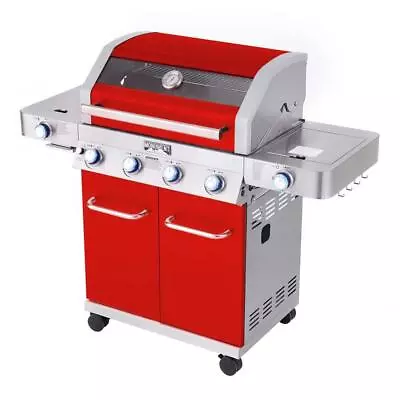 Monument Grills 6-Burner Propane Grill 723-sq-in W/ Clear View LED Controls Red • $570.71