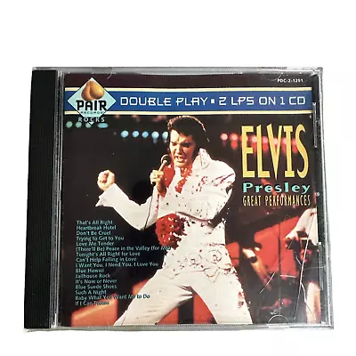 Elvis Presley CD Great Performances 1989 Double Play Pair Records Vintage • $6.95