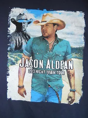 2013 Jason Aldean Night Train Concert Tour Cities T-Shirt Jake Owen Country • $49.95