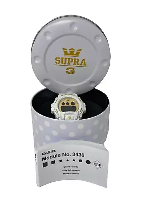 Casio GMDS6900SP-7 G-shock Women's Digital Supra White Polka Dot Band 46mm Watch • $110