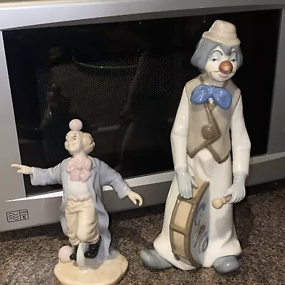 2 LLADRO Style Clown Figures • £18