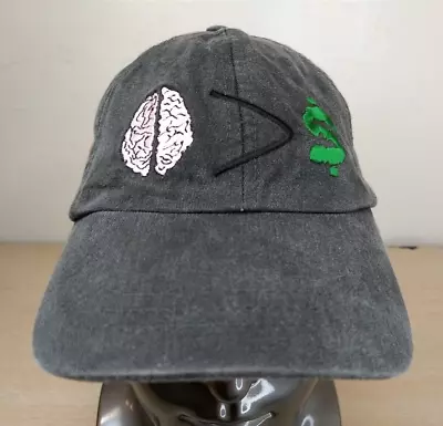 Brain Greater Than Money Adjustable Strapback Baseball Hat/cap Gray Outdoor • $12.99