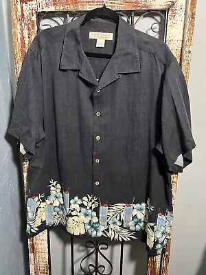 Island Republic Men’s Hawaiian Shirt Size Large Floral Print 100% Silk • $19.99