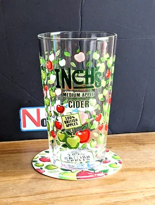 Single Inch's Apple 🍏🍎 Cider Pint Glass Brand New Inc Coaster • £8.99