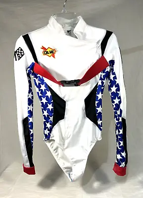 NWT Sexy Forplay Hot Race Car Driver Bodysuit Costume Red White Blue Sz M/L • $39