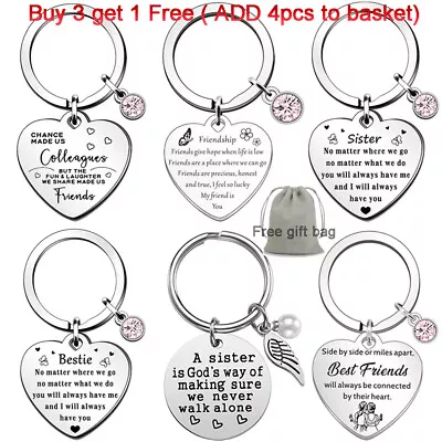 Friend Keychain Keyring Christmas Birthday Friendship Gifts For Bestie Friends • £3.99