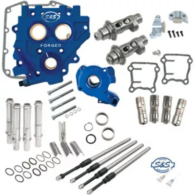 S&S 585CE Easy Chain Drive Camshaft Cam Chest Plate Pushrod Kit Harley 06-17 585 • $2099.95