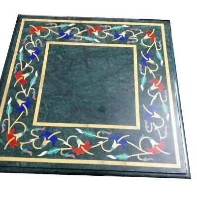 18  Green Marble Home Decor Table Top Semi Precious Stones Inlay Handmade Work • $377.52