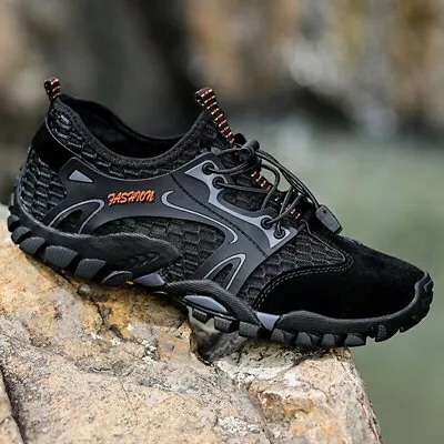 Men's Athletic Large Size Shoes Outdoor Wading Hiking Casual Non-slip Sneakers • $28.99