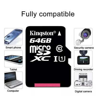 Kingston Micro SD Card 16GB 32GB 64GB 128GB TF Class 10 Free Shipping • $10.99