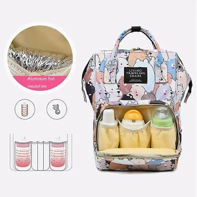Baby Diaper Nappy Mummy Changing Bag Backpack Set Multi-Function Hospital Bag • $26.85