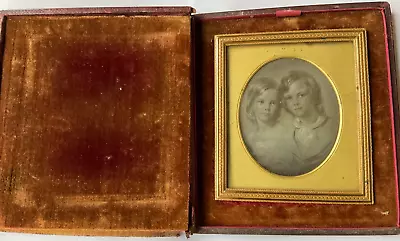 Antique Boxed Double Portrait  Daguerrotype / Ambrotype Photograph • $26.14