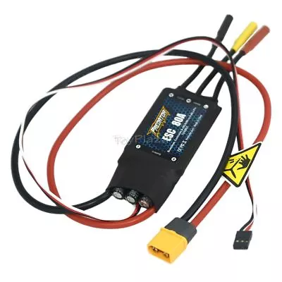 FMS Brushless ESC 80A For YAK130 V2 Avanti V3 1700mm P-51 1700 F4U V3 70mm Viper • $79.50