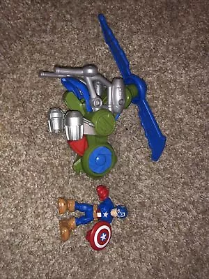 Playskool Heroes Marvel Super Hero Adventures Jungle Copter Captain America • $8.55