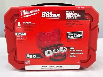 Milwaukee 49-22-4019 HOLE DOZER Bi-Metal Hole Saw Kit Of 8 Pieces -NEW • $34.99