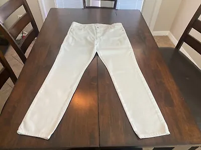 MICHAEL KORS Women's White Denim Jeans Pants Straight Size 10 Fresh Dry-Cleaned! • $10.95