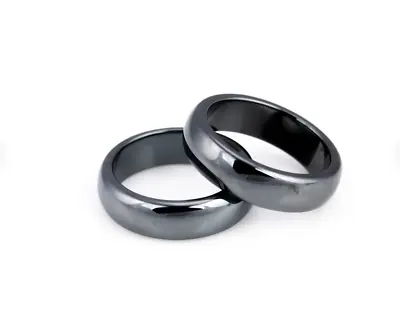 Natural Magnetic Hematite Ring - Anxiety Balance Circulation Blood UK  • £3.49