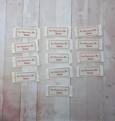 $4 • Buy Vintage 13 Personalized Sewing Knitting Labels “An Original By Marlene” Sew On