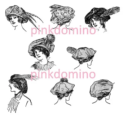 Edwardian Tam O’Shanter Pattern Ladies Hat Tammy Beret WW1 Victorian Downton • £12