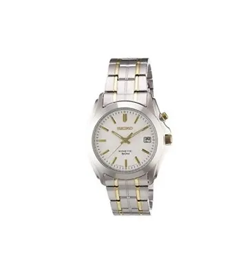 Seiko Kinetic GENTS  Silver TWO Tones  Hardlex Crystal Ska269p1 Wrist Watch • $200.86