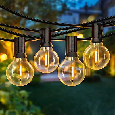 £18.99 • Buy 39FT Festoon Outdoor String Lights Mains Powered G40 25+3LED Bulbs Garden Lights
