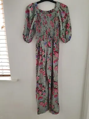 Beautiful Floral Laura Ashley Jumpsuit With Shirred Bodice Age 11 - Worn Once! • £6.98