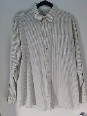 Vintage St Michael Men’s Striped Long Sleeve Country Shirt Size 16.5 100% Cotton • £8.99