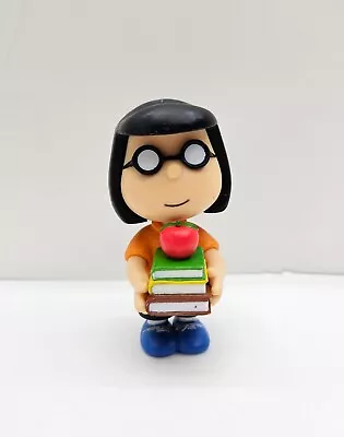 Peanuts Gang Marcie 3  Figurine With Books Apple Cake Topper PVC Toy • $8.50