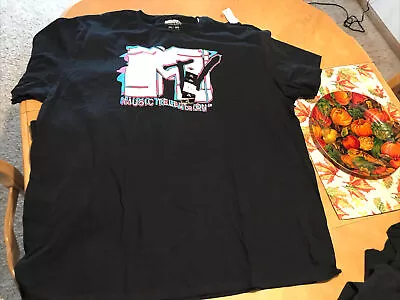MTV Shirt NEW Men's Sizes BLACK T-shirt With Mtv Graphic • $12.88
