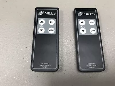 2 Pieces NILES Electronic Volume Control Audio Remotes Black Slim Small • $19.99