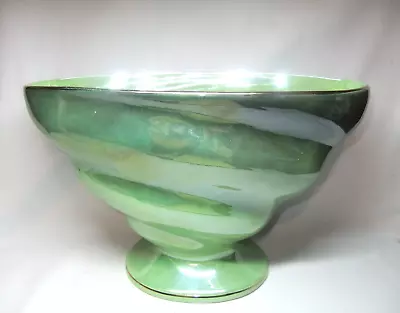 Maling  Mantle Vase Vintage Pottery   Large Newcastle Art Deco Lustre Green • £29.99