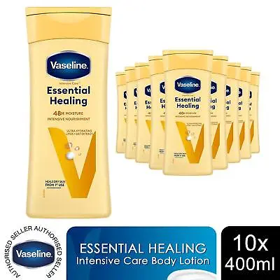 Vaseline Intensive Care Body Lotion Essential Healing For Dry Skin 400ml 10Pack • £24.49