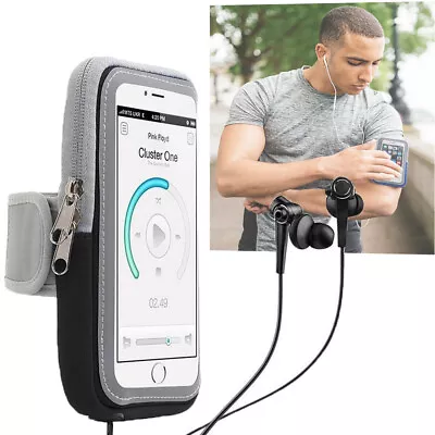 Running Armband Phone Holder Jogging Gym Sports Arm Band Key Case Pouch Bag NEW • $7.85