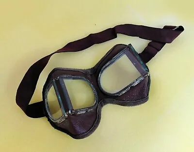 Vintage Safety Goggles Steampunk Worker Industrial Old Glasses Flip Up • $28