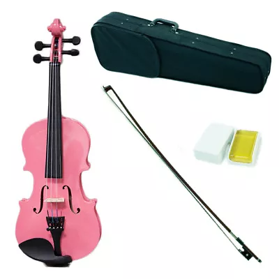 *GREAT GIFT* Children's 1/10 Size Pink Violin W Rosin Cute Violin Case And Bow • $69.99