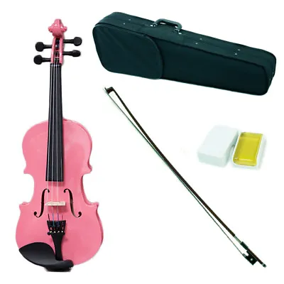 *GREAT GIFT* Children's 1/16 Size Pink Violin W Rosin Cute Violin Case And Bow • $75.99
