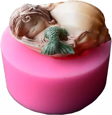 Shell Mermaid Silicone Cake MoldsMermaid Candle Molds Soap Molds Fondant Cake M • $15.16