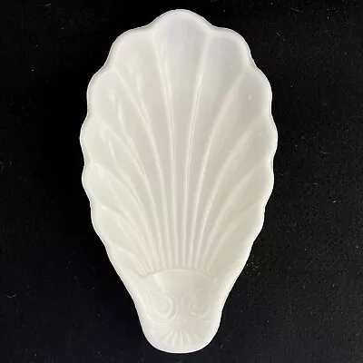 8 1/2” Sea Shell - White Milk Glass Trinket Candy Jewelry Dish • $9.99